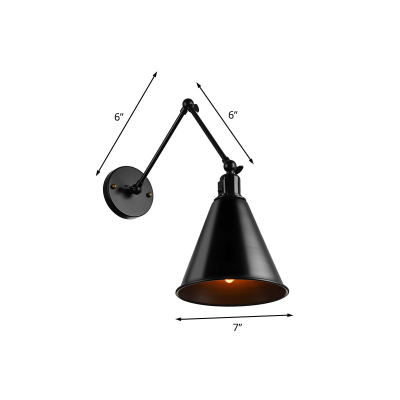Alistair's Industrial Wall Sconce - Classic 1-Light Swing Arm