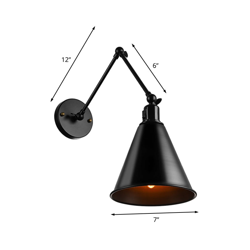 Alistair's Industrial Wall Sconce - Classic 1-Light Swing Arm