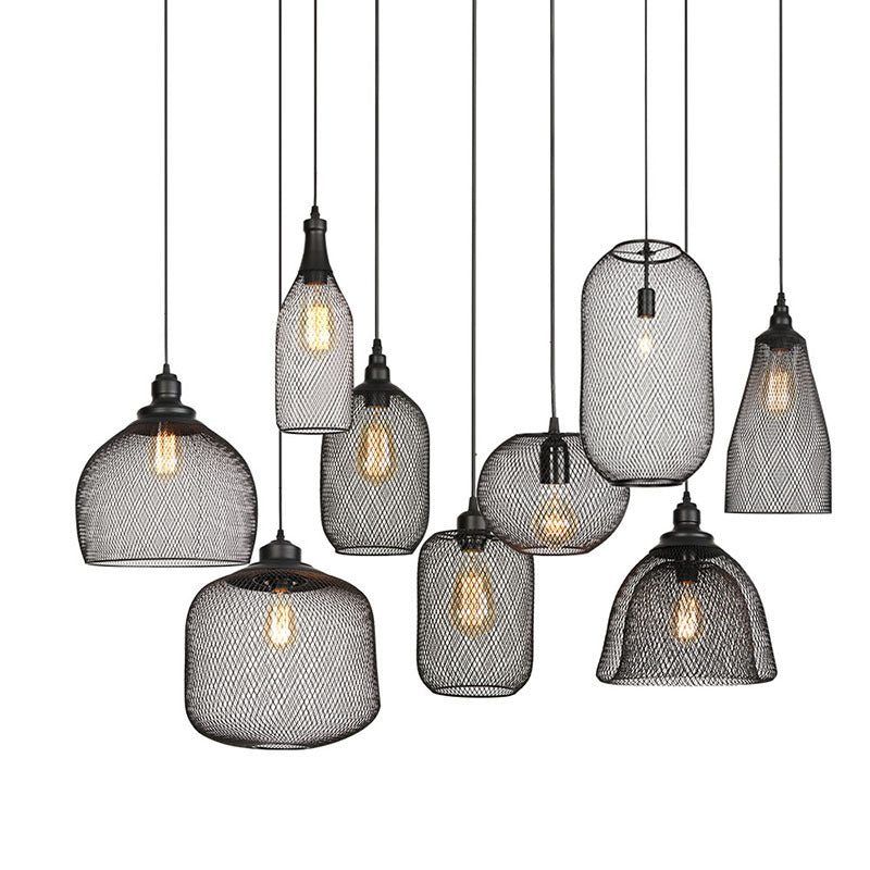 Ethan's Industrial Wire Mesh Pendant Lamp: A Touch of Industrial Charm