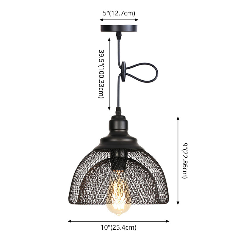 Ethan's Industrial Wire Mesh Pendant Lamp: A Touch of Industrial Charm