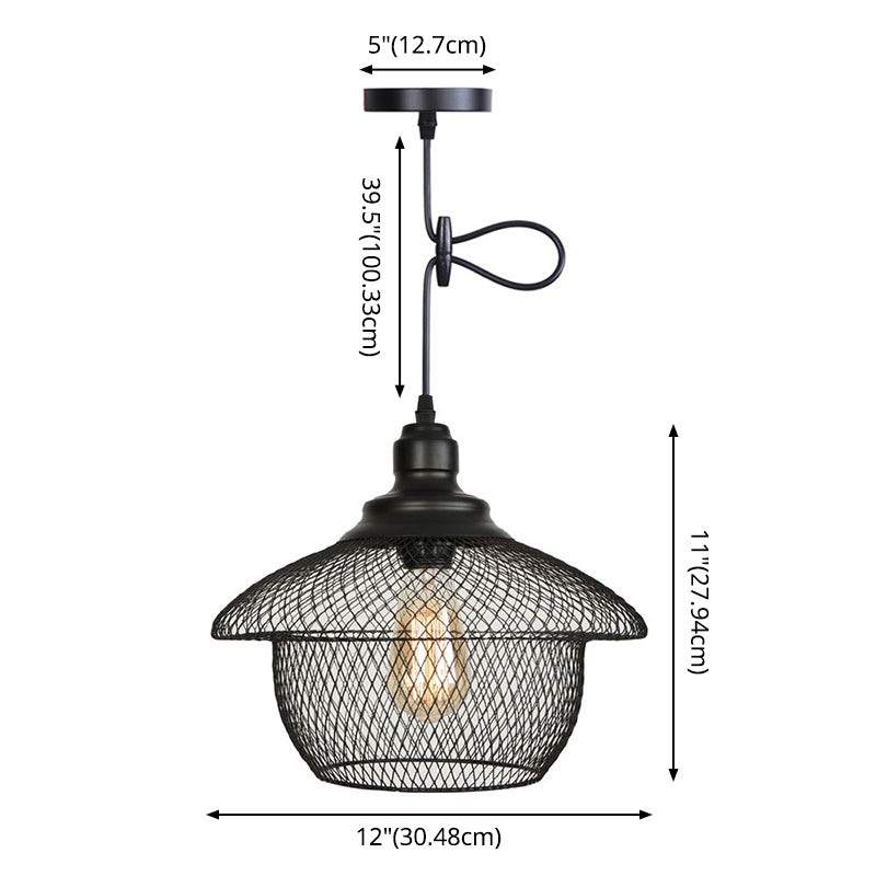 Ethan's Industrial Wire Mesh Pendant Lamp: A Touch of Industrial Charm
