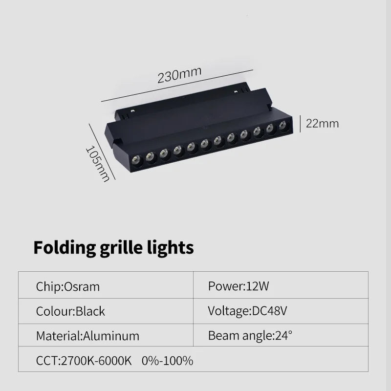 New Magnetic Track Light - Dimmable with Remote Control and 48V LED Ceiling Lamp
