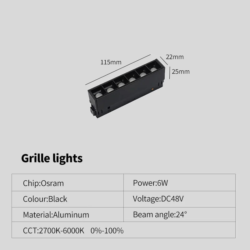 New Magnetic Track Light - Dimmable with Remote Control and 48V LED Ceiling Lamp