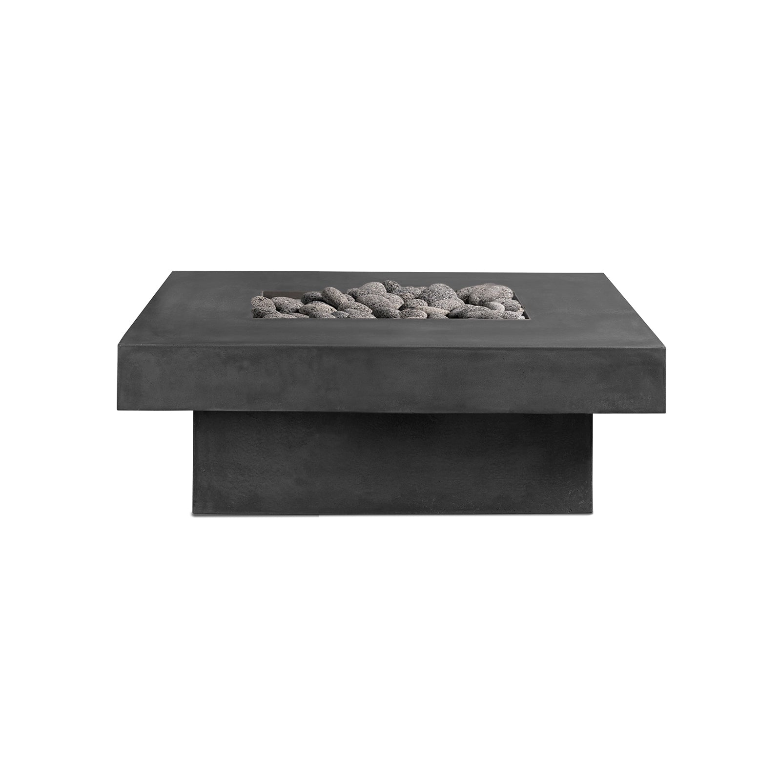 Platz - Square Concrete Fire Pit Table by Crete Design