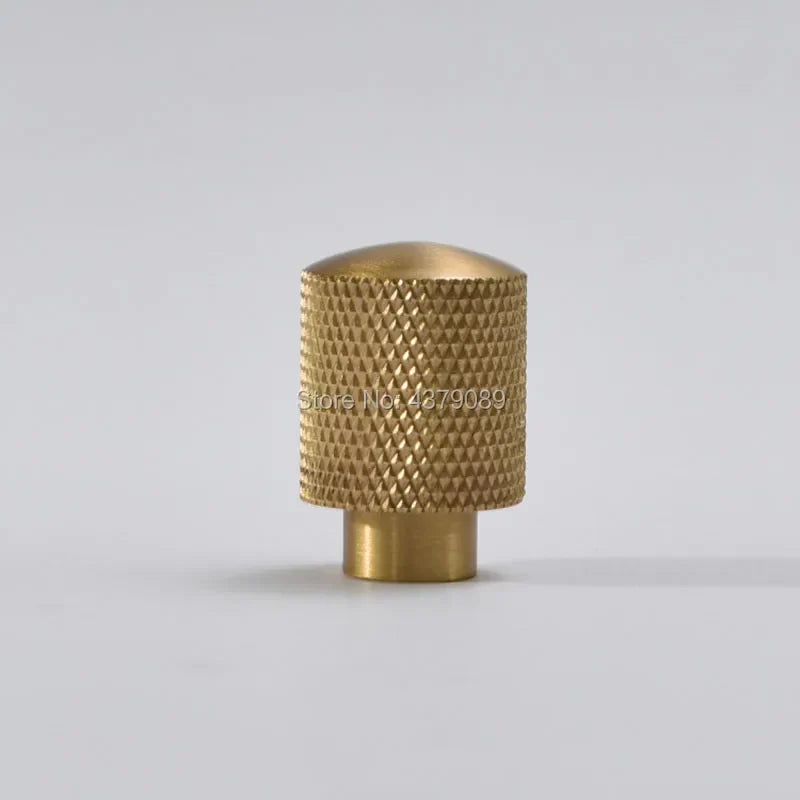 Mesh Pattern Brass Cabinet Knobs – Knurled Drawer Handles and Furniture Door Pulls