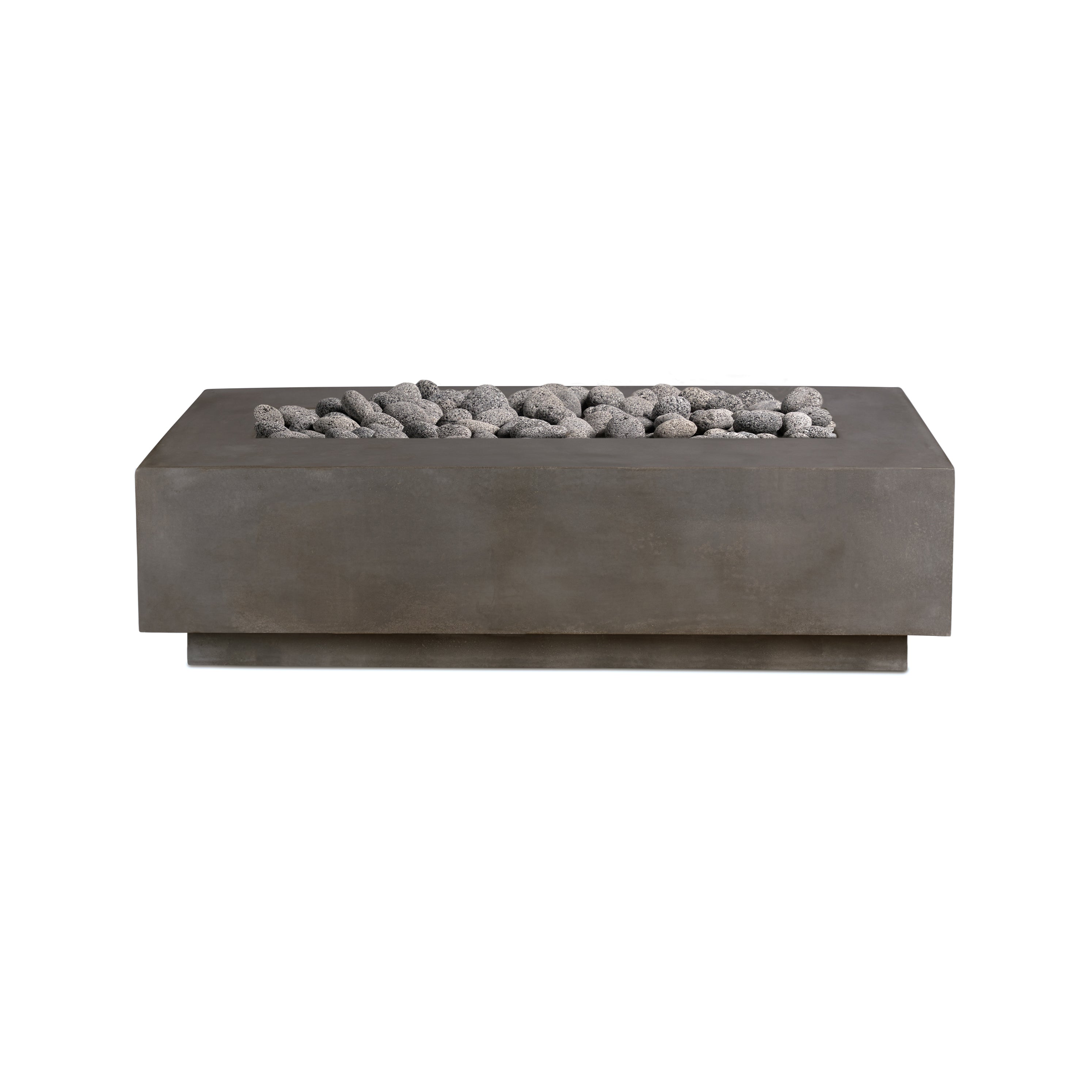 Lineal | Rectangular Concrete Fire Table by Crete Design