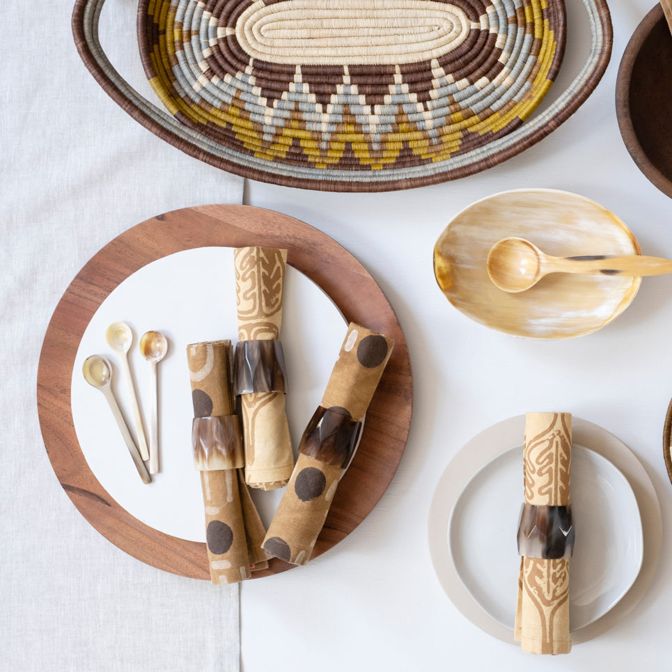 Long Handle Horn Condiment Spoon by Maadili Collective