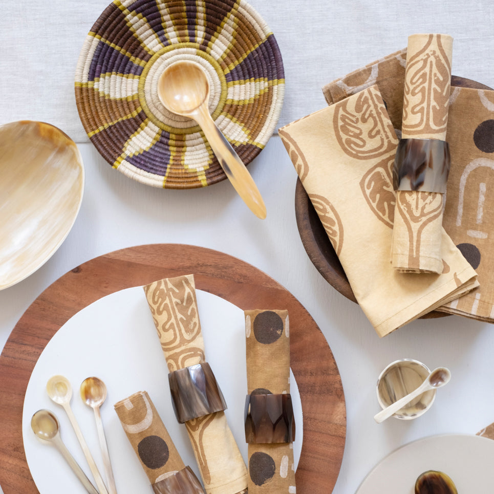 Long Handle Horn Coffee Scoop by Maadili Collective