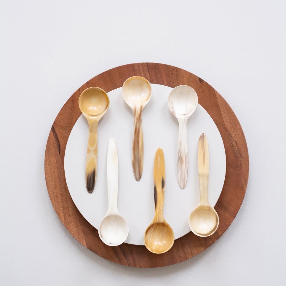 Long Handle Horn Coffee Scoop by Maadili Collective