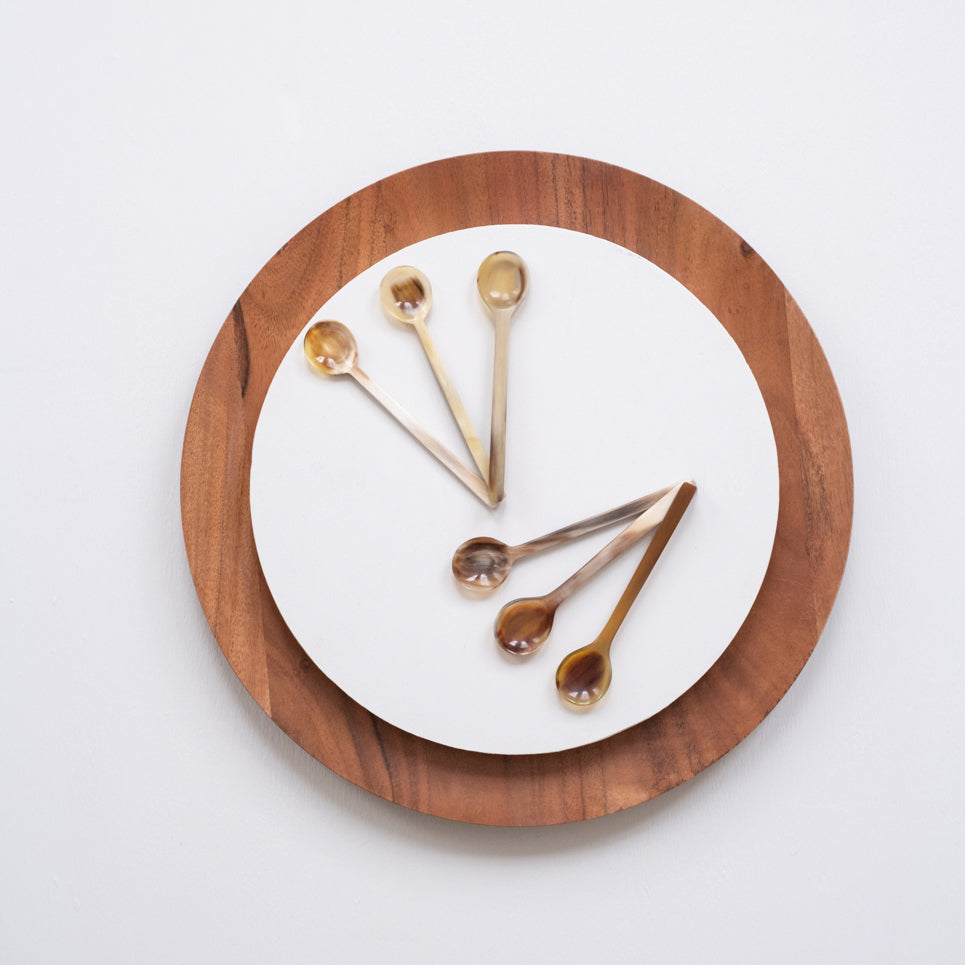Long Handle Horn Condiment Spoon by Maadili Collective