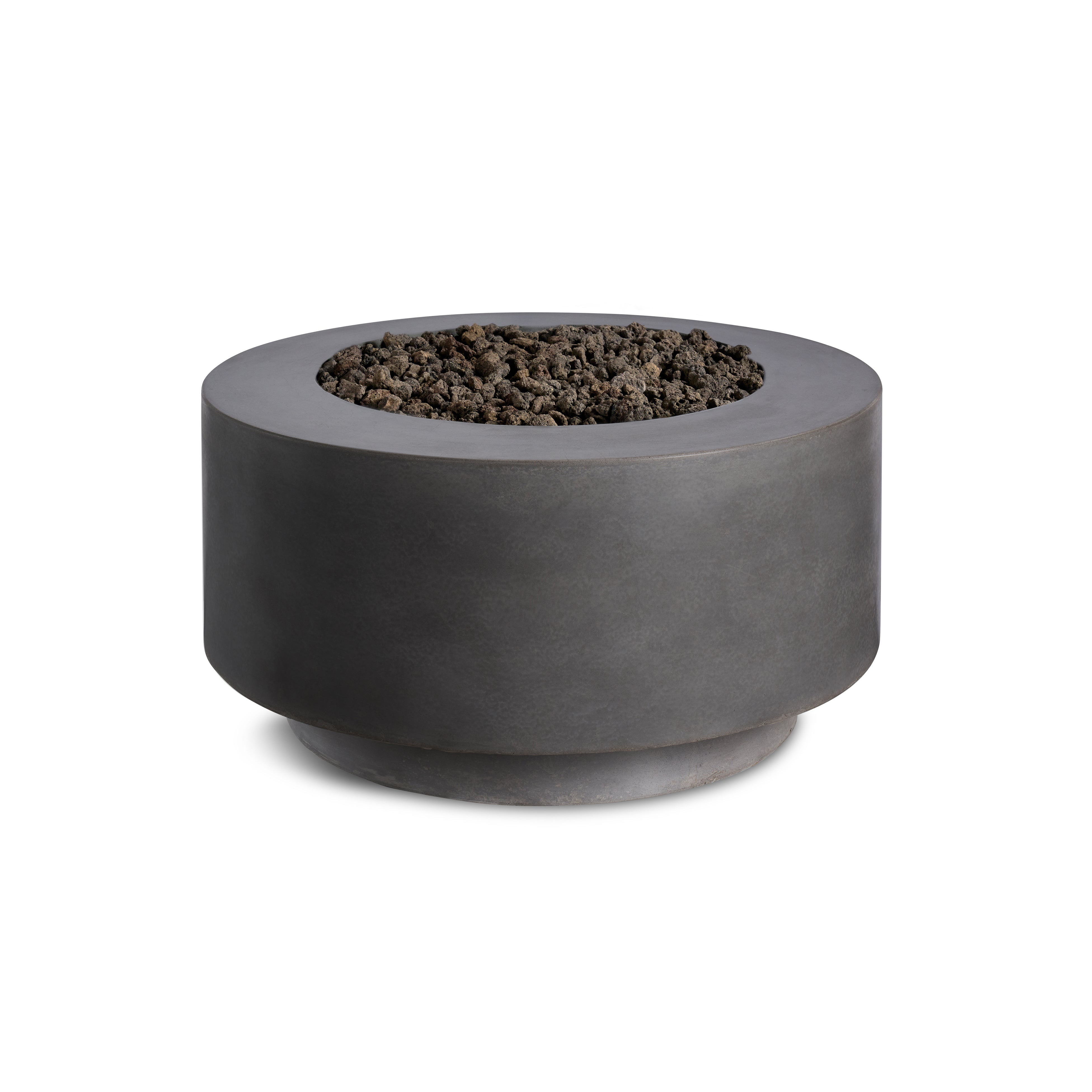 Rund | Cylindrical Concrete Fire Bowl by Crete Design