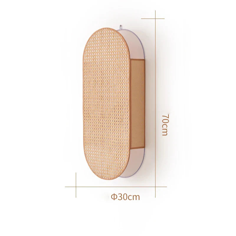 Style Rattan Wall Lamp - Vintage Elegance with Japanese Wabi Sabi Hand-woven Design