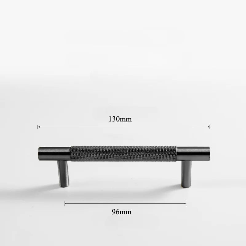 Black Knurled Brass Furniture Handles – Textured Drawer Knobs and Wardrobe Bar Pulls