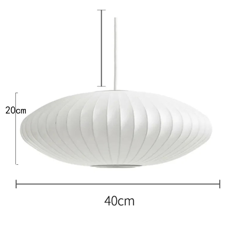 Japandi Design Nelson Wall Lamp - Hand-Woven Silk Light for Elegant Living Room and Bedroom Decor