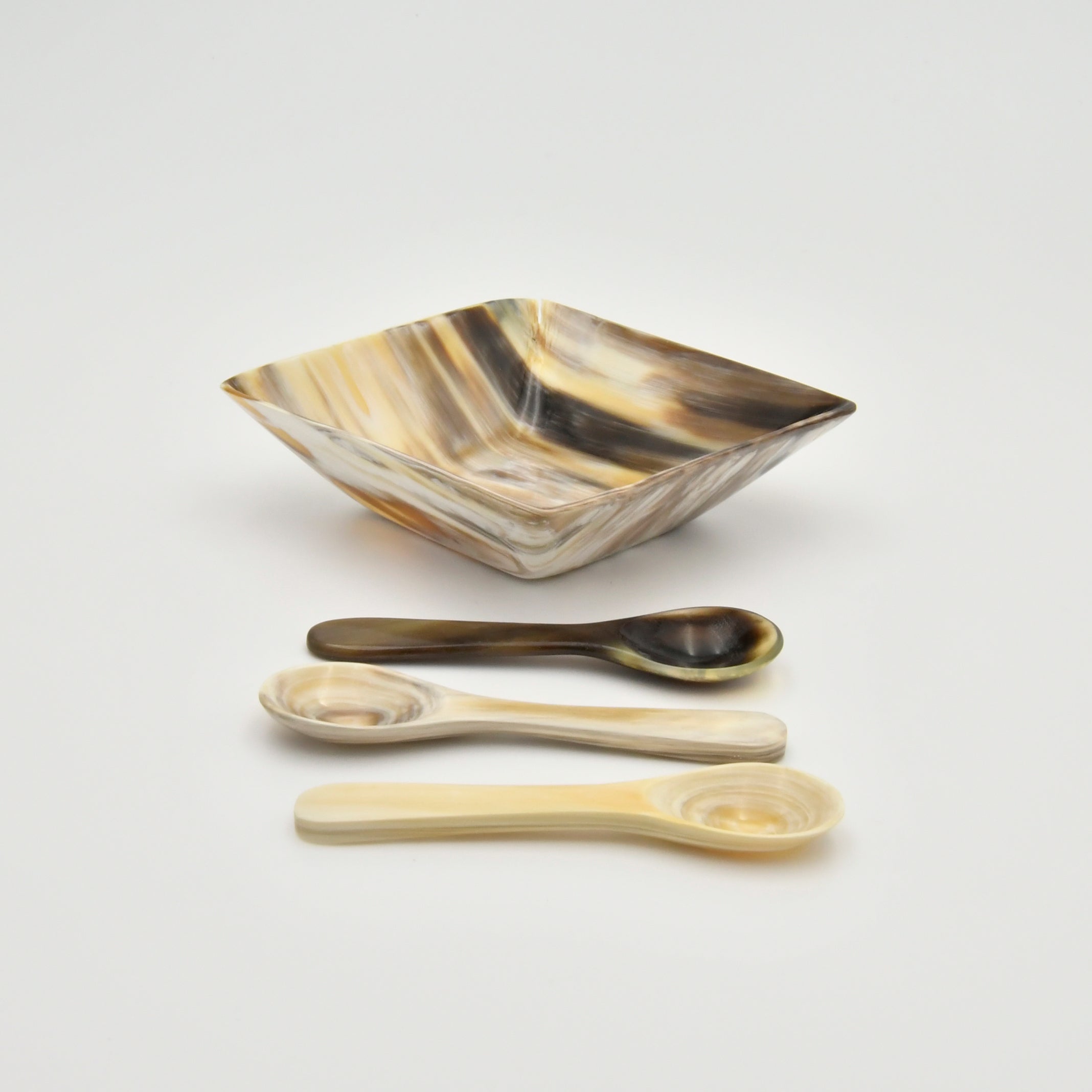Horn Spice Bowl with Spoon by Maadili Collective