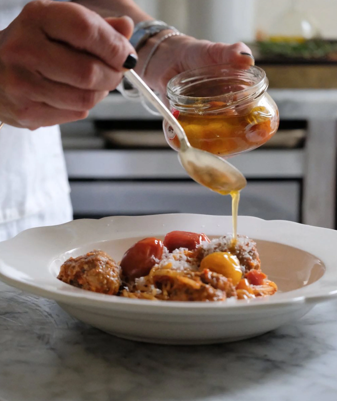 Pasta a la Passata with Piccolo Tomatoes and Burrata