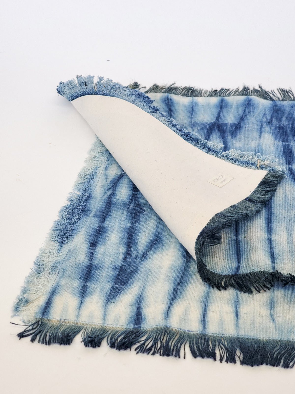 Tie Dye Cotton Placemat - Indigo Blue (Set of 4) by KORISSA