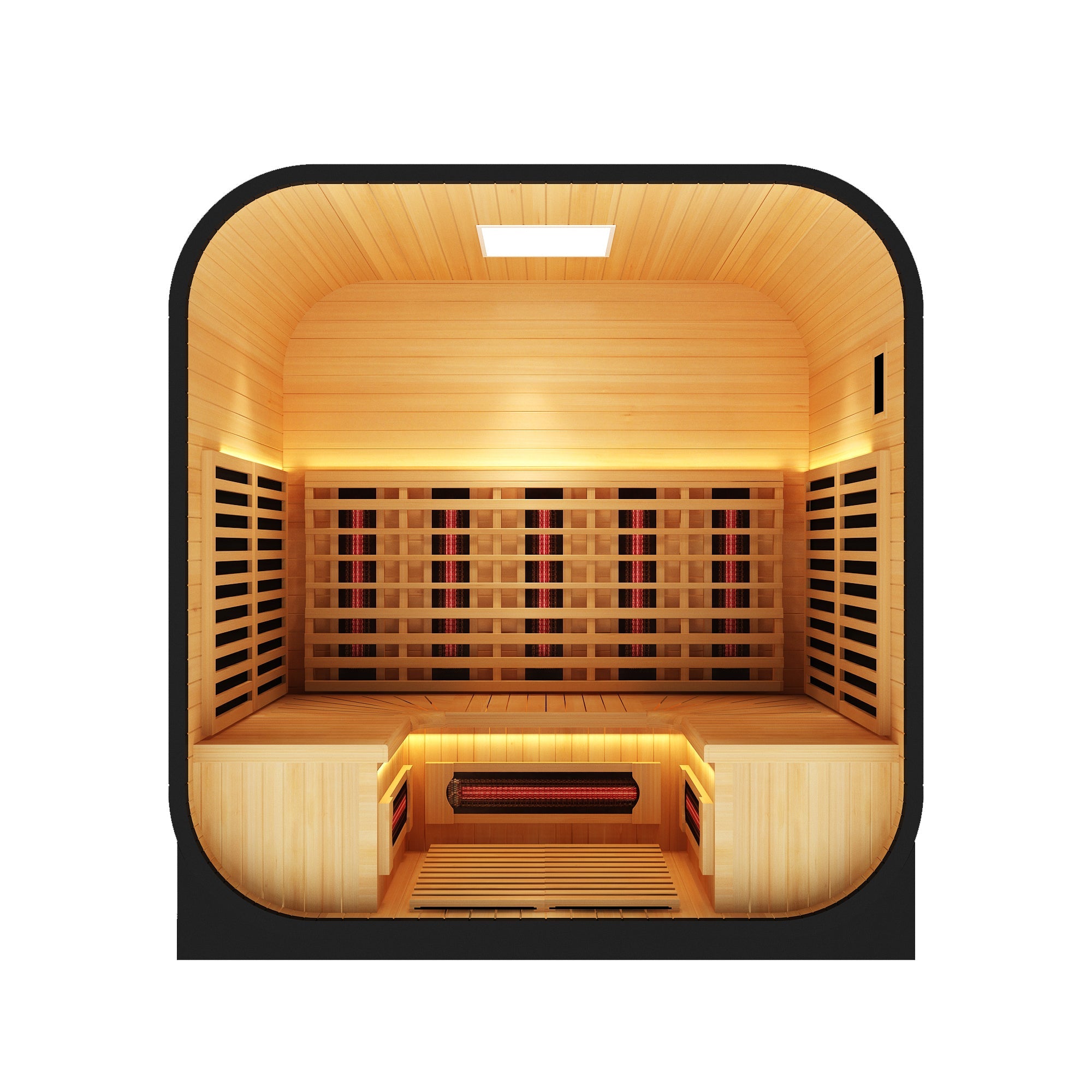Peak Saunas El Capitan 4-Person Outdoor Full Spectrum Infrared Sauna with Built-In XL Medical-Grade Red Light Therapy and Smart WiFi App Control