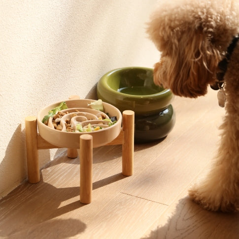 [Wave] Slow Feeder Dog Bowls - Pink / Beige / Orange by PEHOM