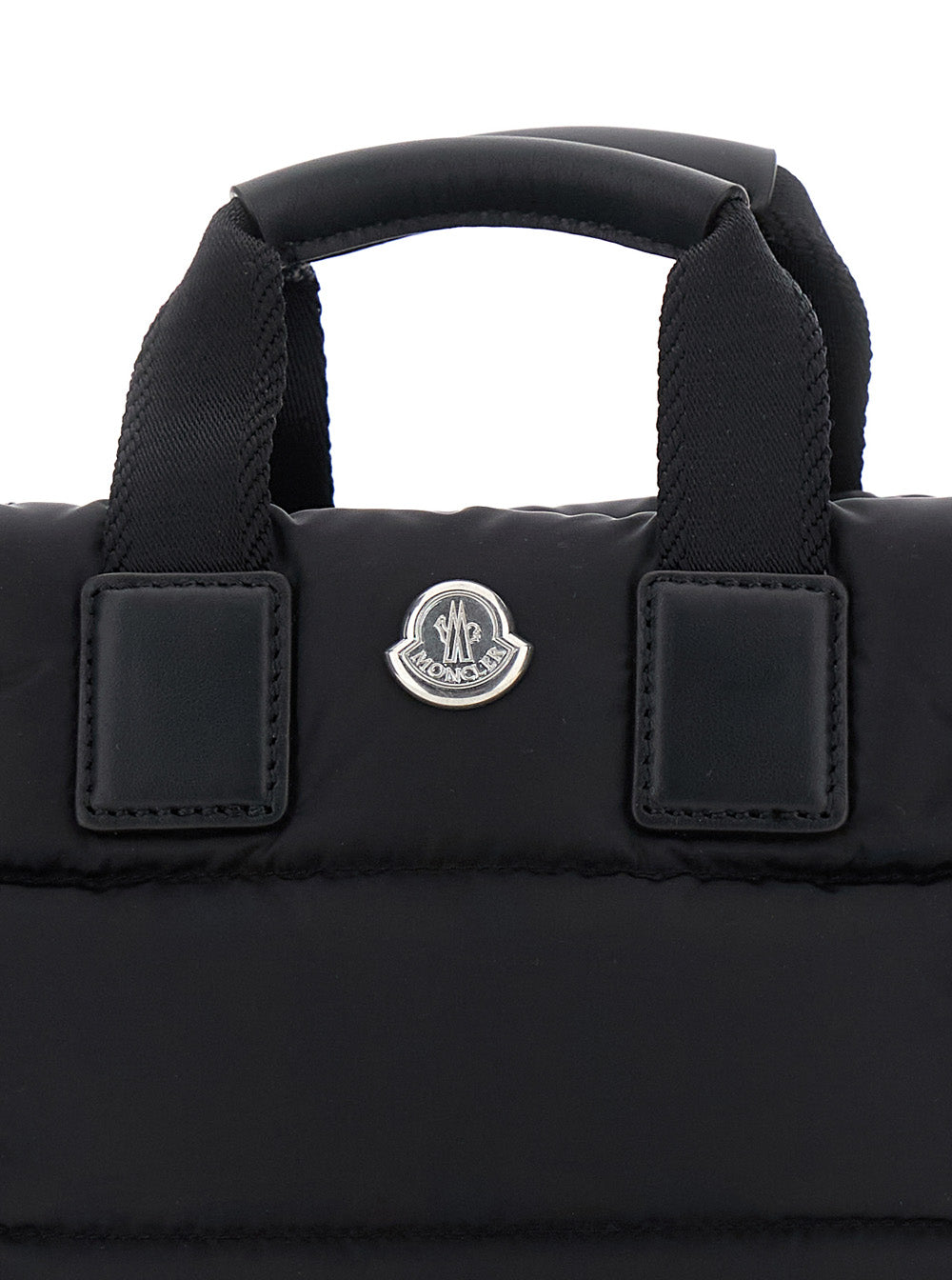 Moncler Women 'Karadoc' Black Micro Handbag With Adjustable And Removable Shoulder Strap And Logo Patch On The Front In Tech Fabric Woman