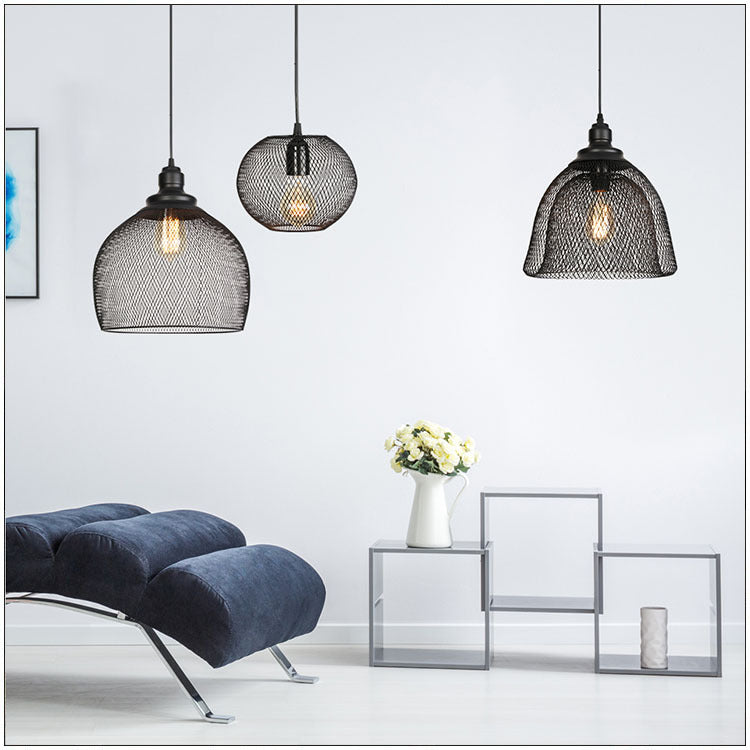 Ethan's Industrial Wire Mesh Pendant Lamp: A Touch of Industrial Charm