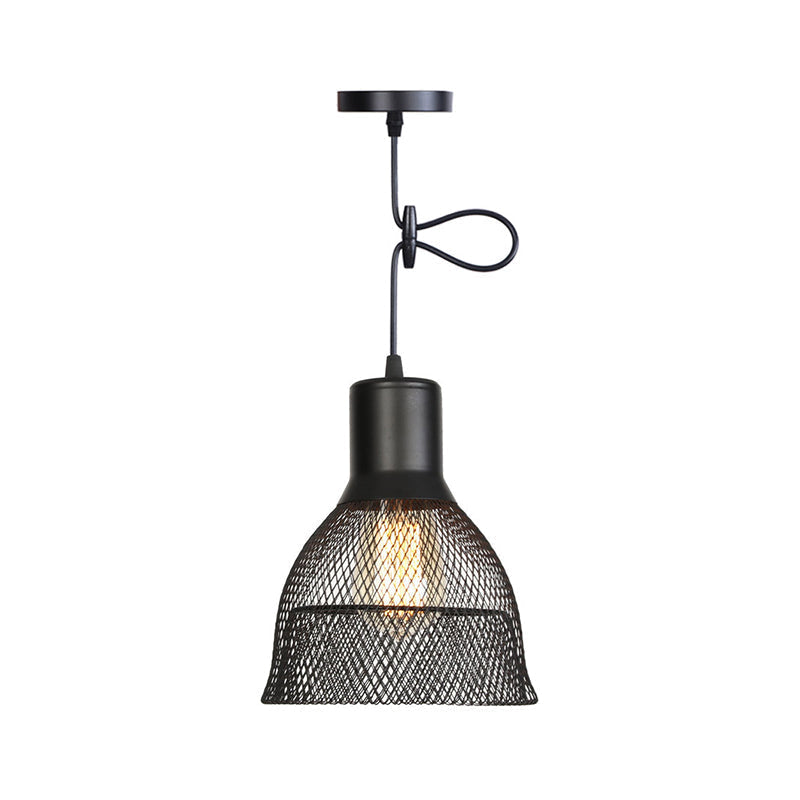 Ethan's Industrial Wire Mesh Pendant Lamp: A Touch of Industrial Charm
