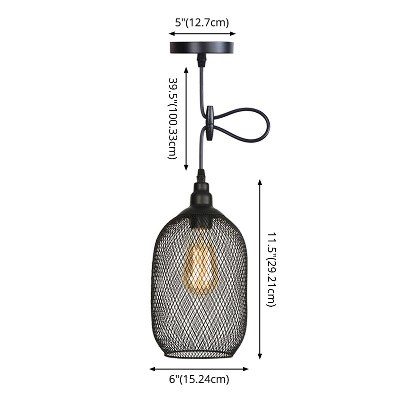 Ethan's Industrial Wire Mesh Pendant Lamp: A Touch of Industrial Charm