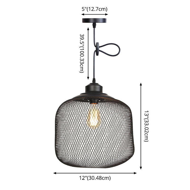Ethan's Industrial Wire Mesh Pendant Lamp: A Touch of Industrial Charm