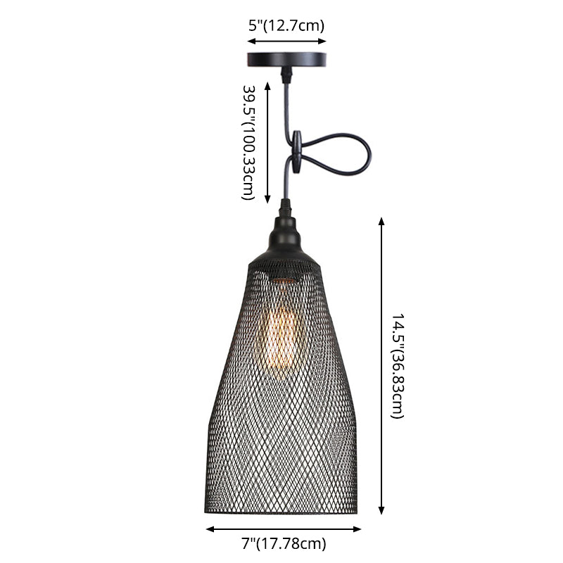 Ethan's Industrial Wire Mesh Pendant Lamp: A Touch of Industrial Charm