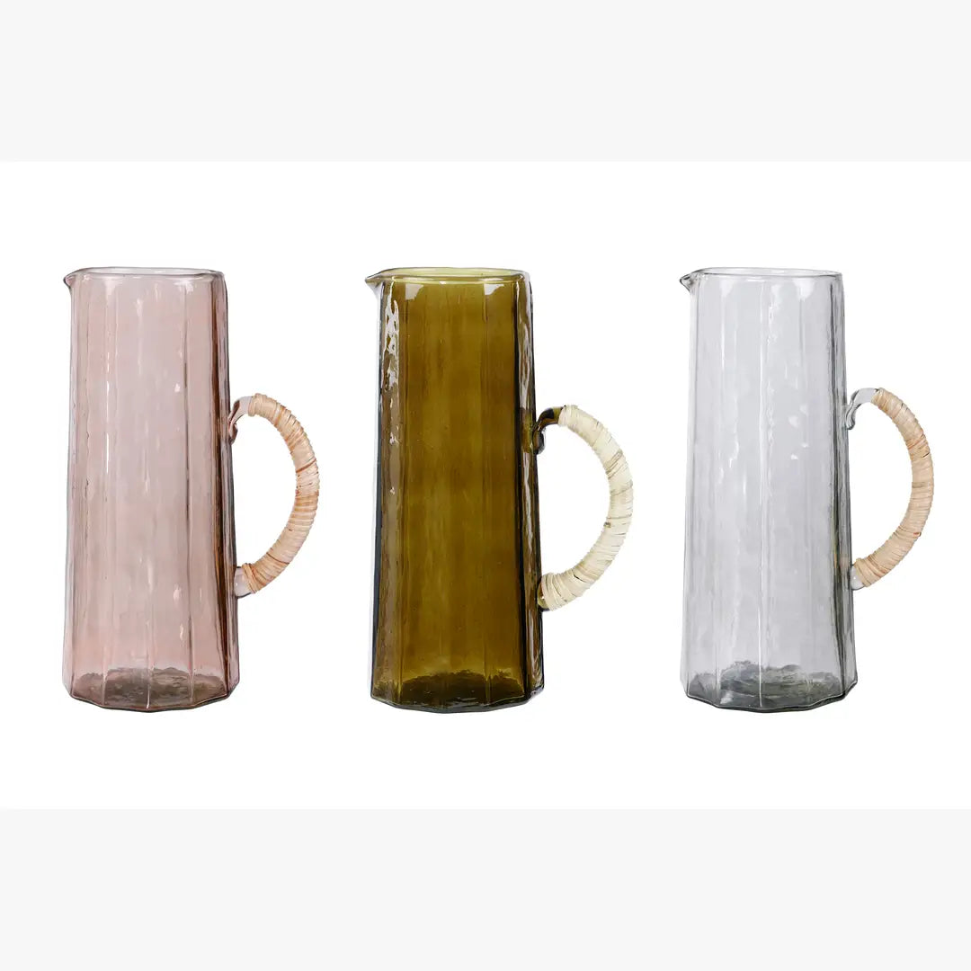 Hammered water pitcher, Brown- 6.25 x 9.5 Inches ( Set of 2 )