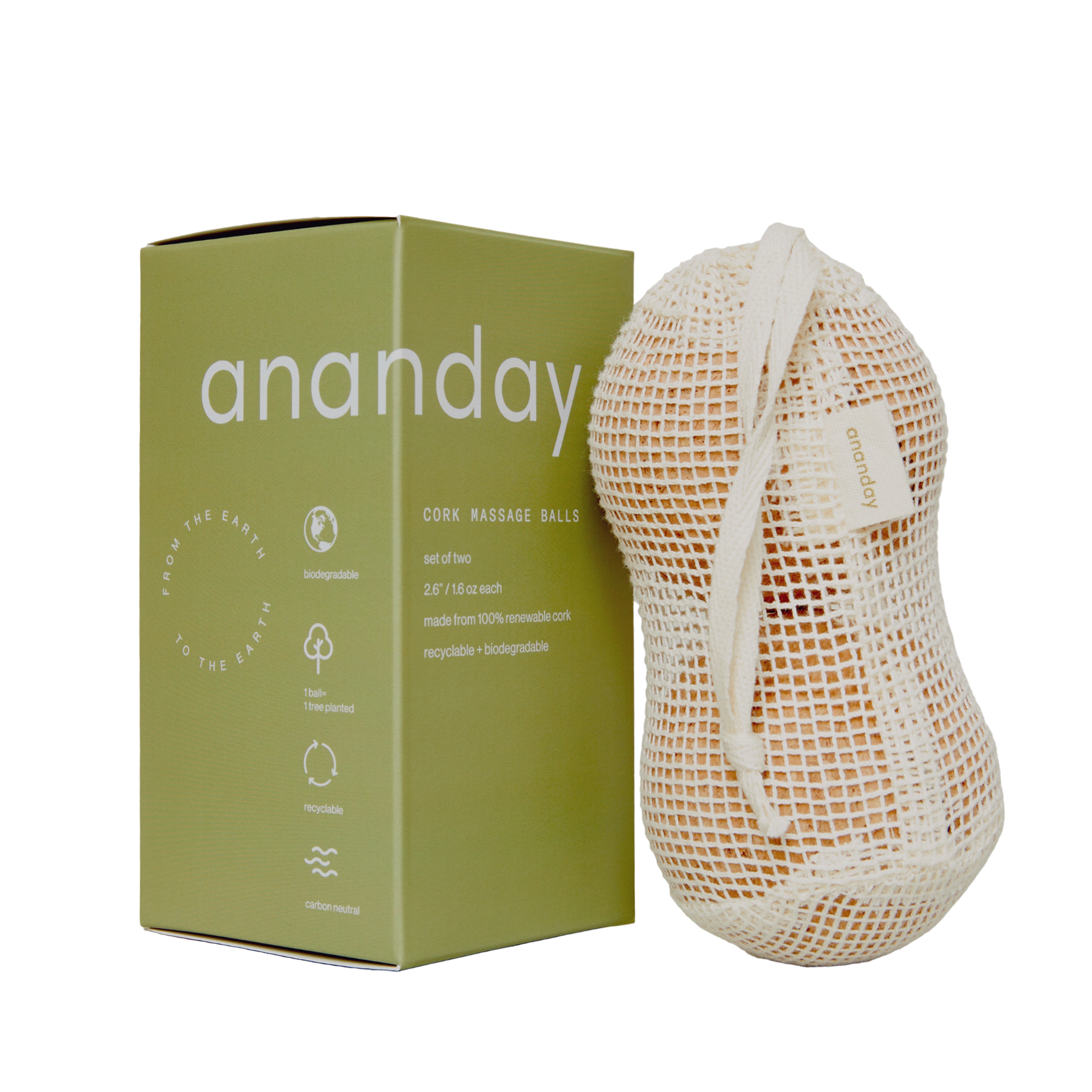Cork Massage Ball Set by Ananday