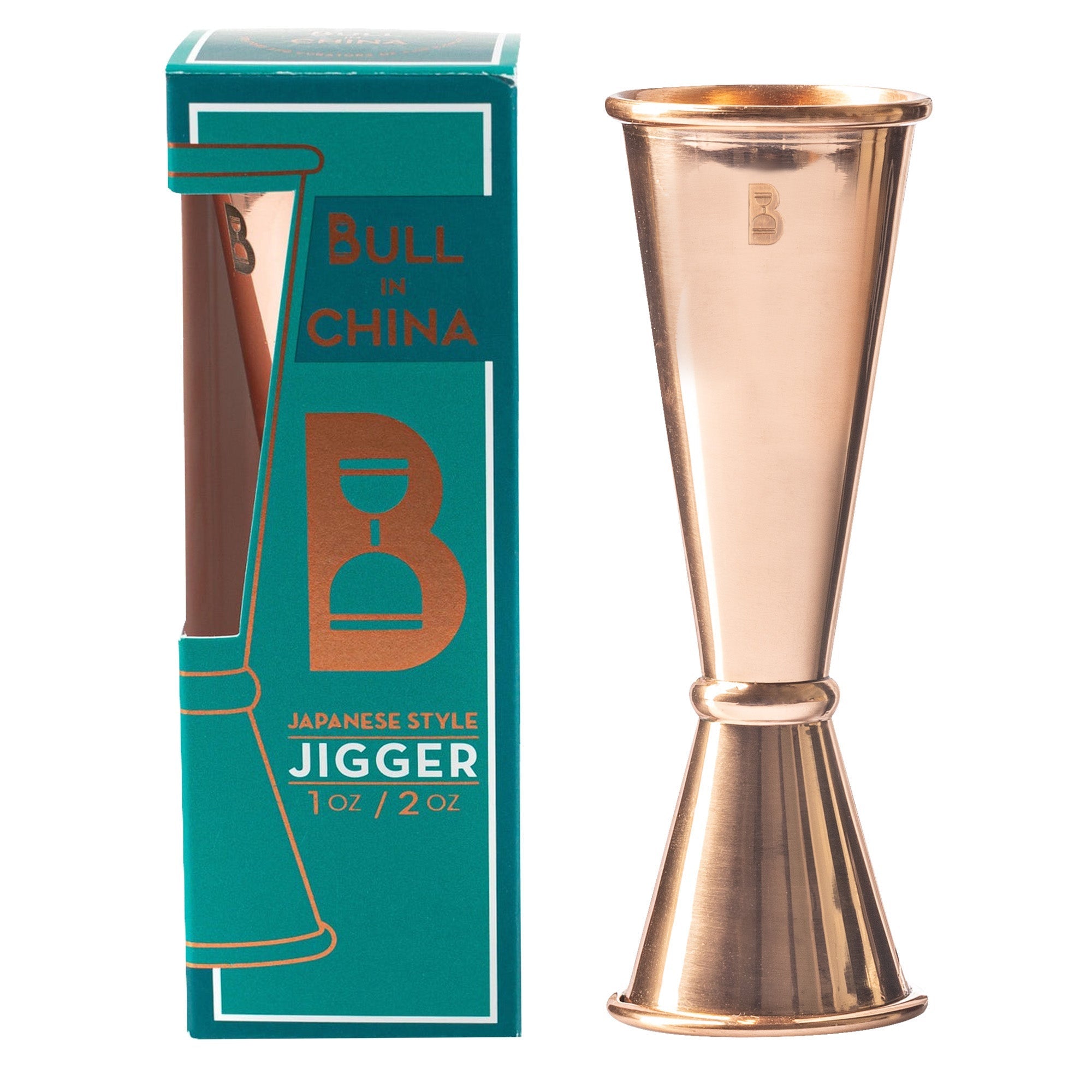 Solid Copper and Brass Japanese-style Jiggers by Bull In China