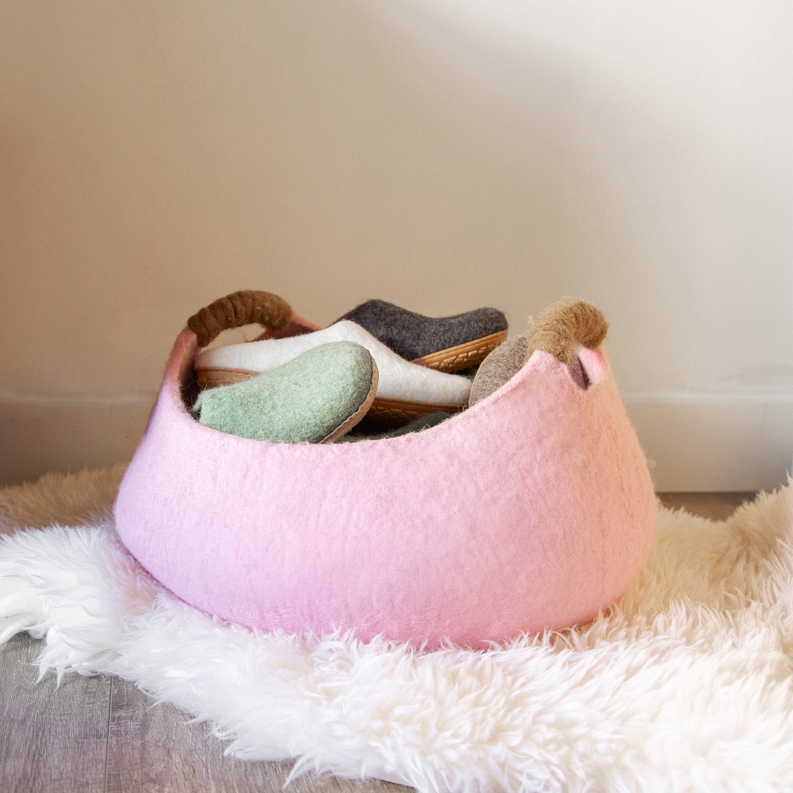 Felted Wool Basket by Fuzzy Cove