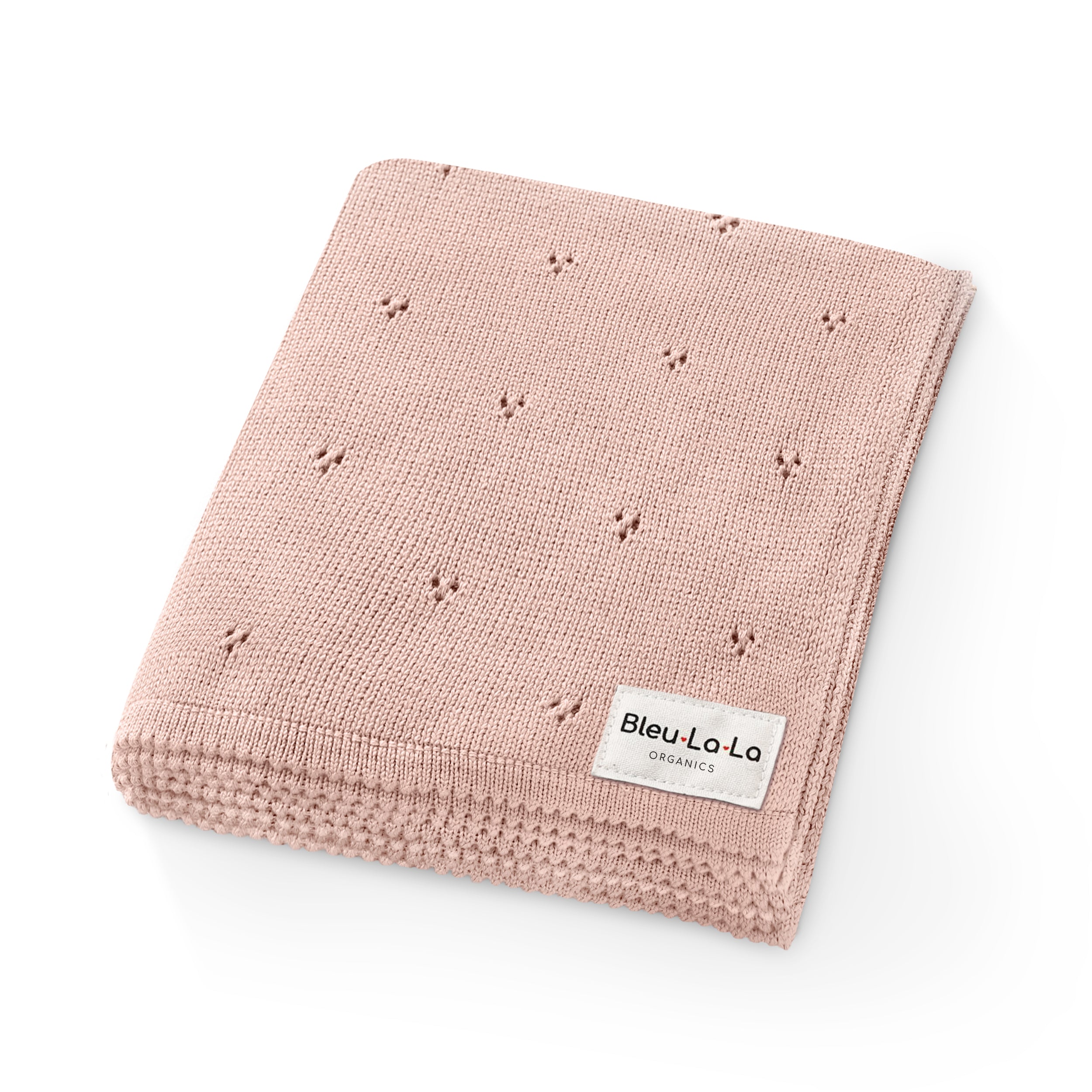 Organic Pointelle Knit Swaddle Blanket by Bleu La La