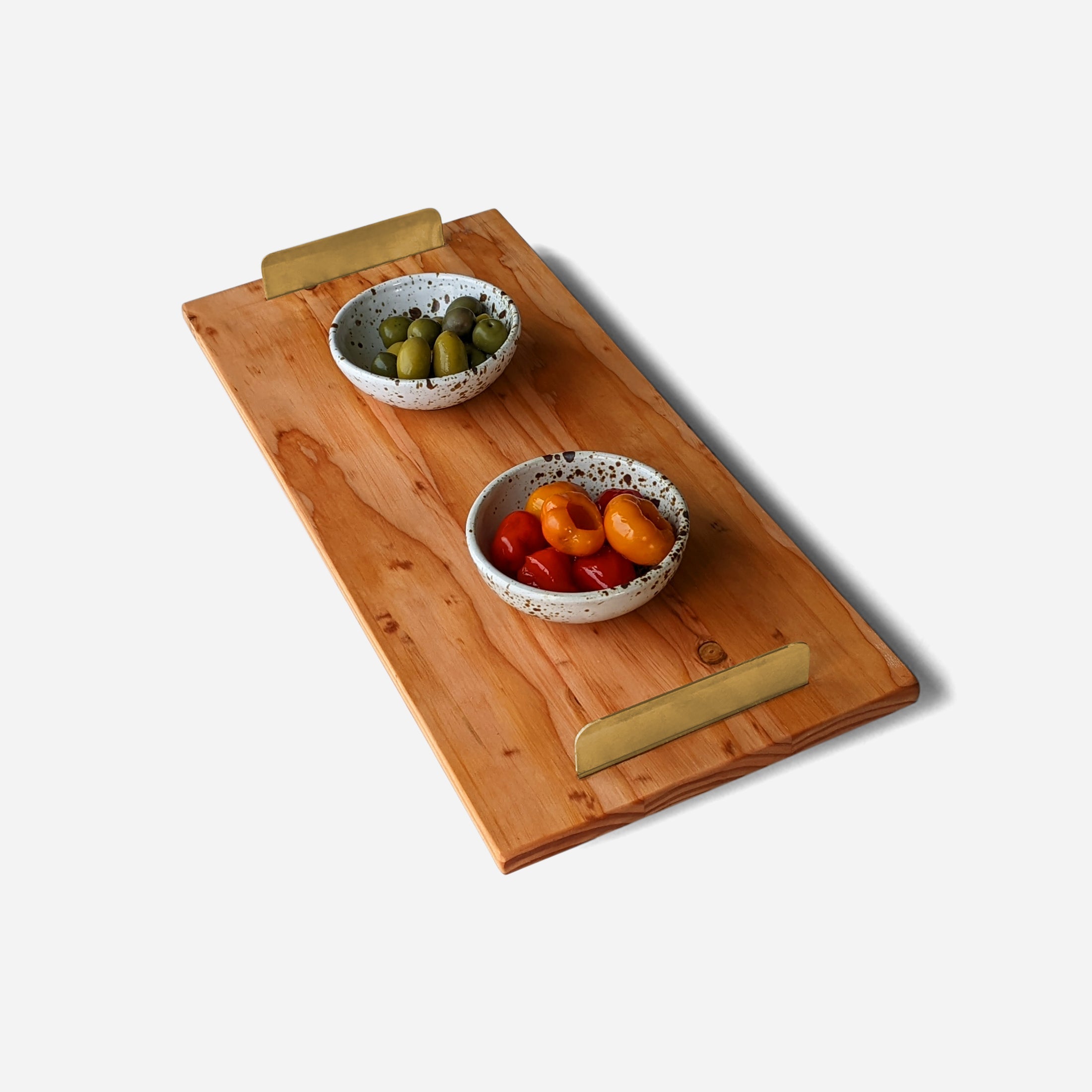 Brass handle tray by Formr