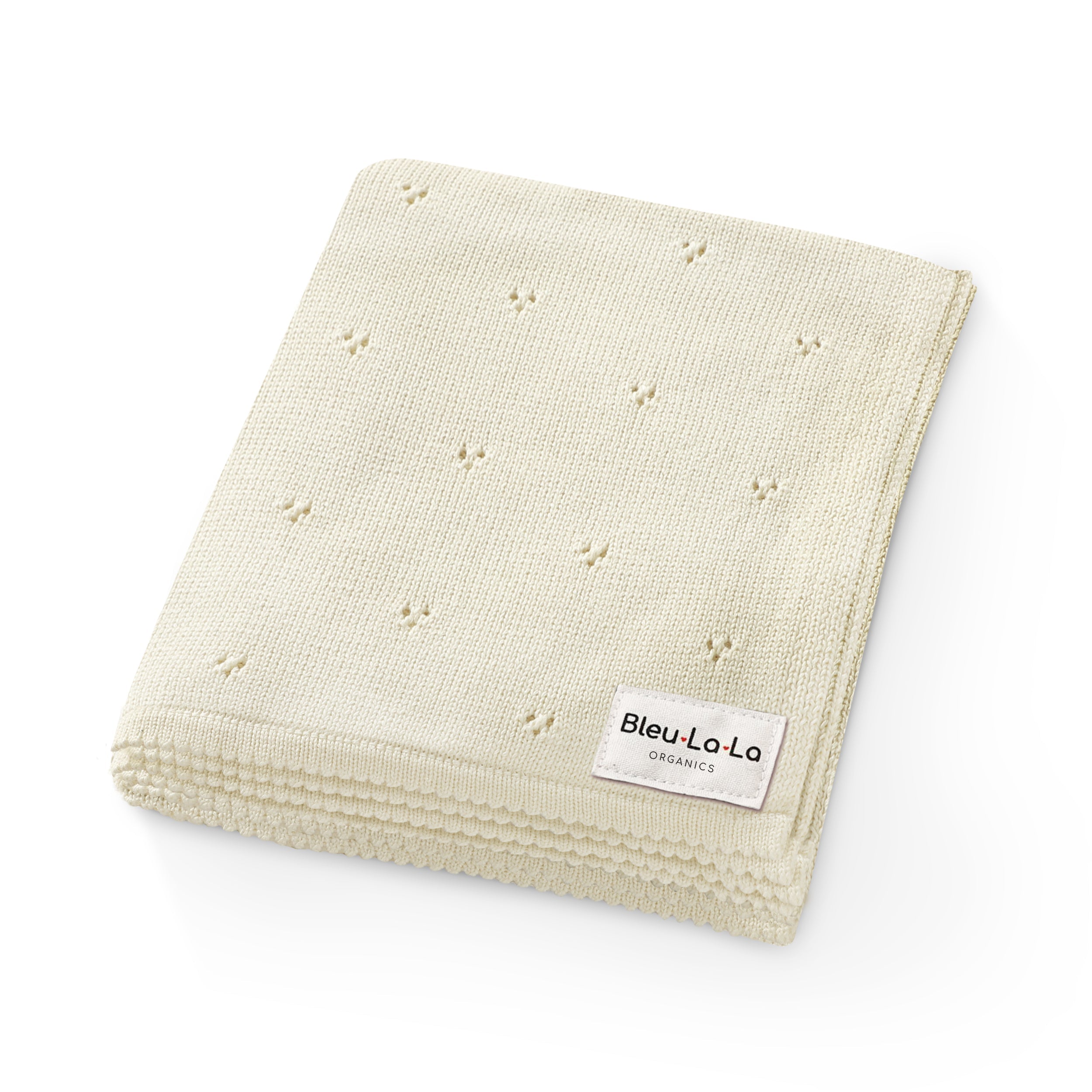 Organic Pointelle Knit Swaddle Blanket by Bleu La La