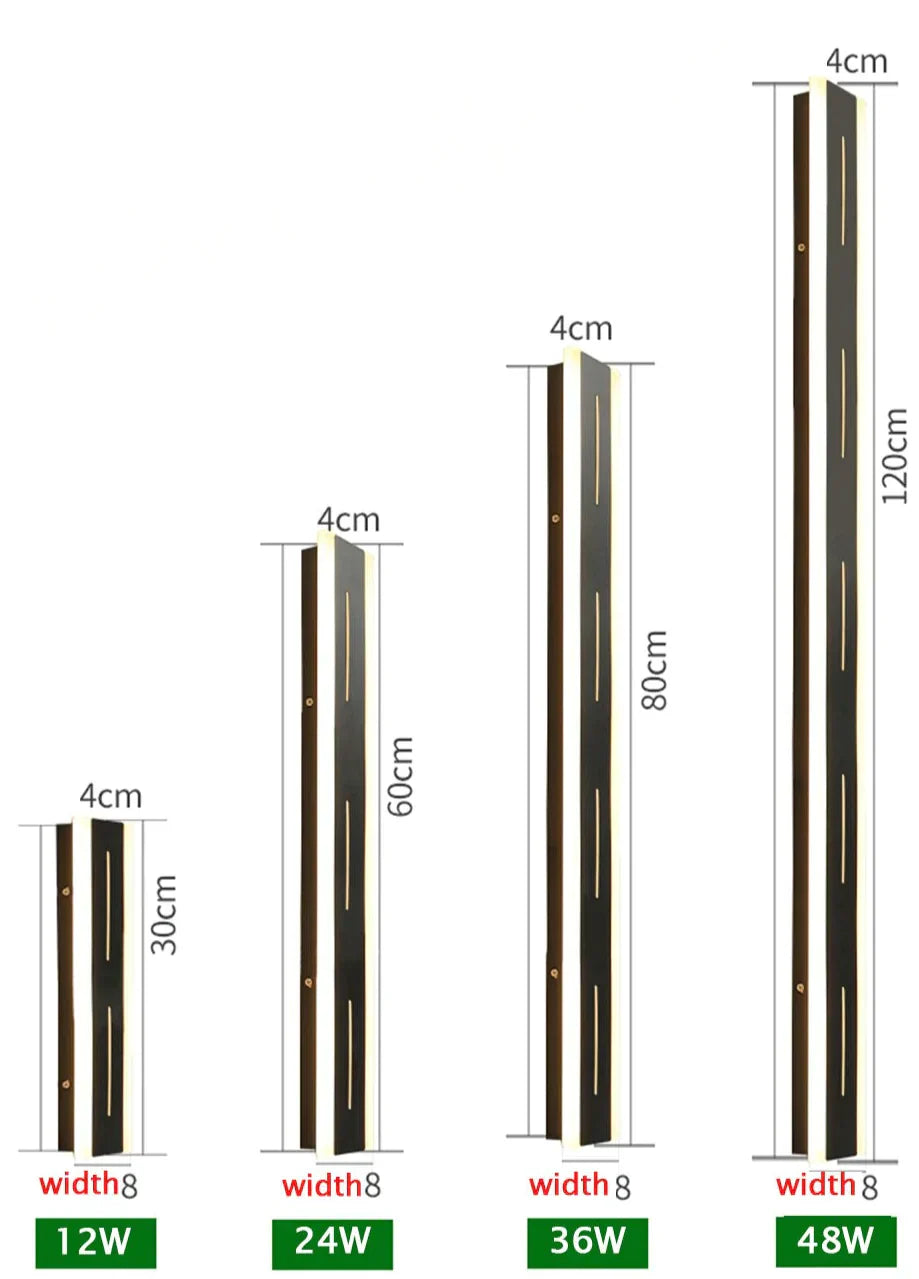 Eva's Waterproof Aluminum LED Outdoor Wall Lamp - Remote Controlled Garden Porch Sconce