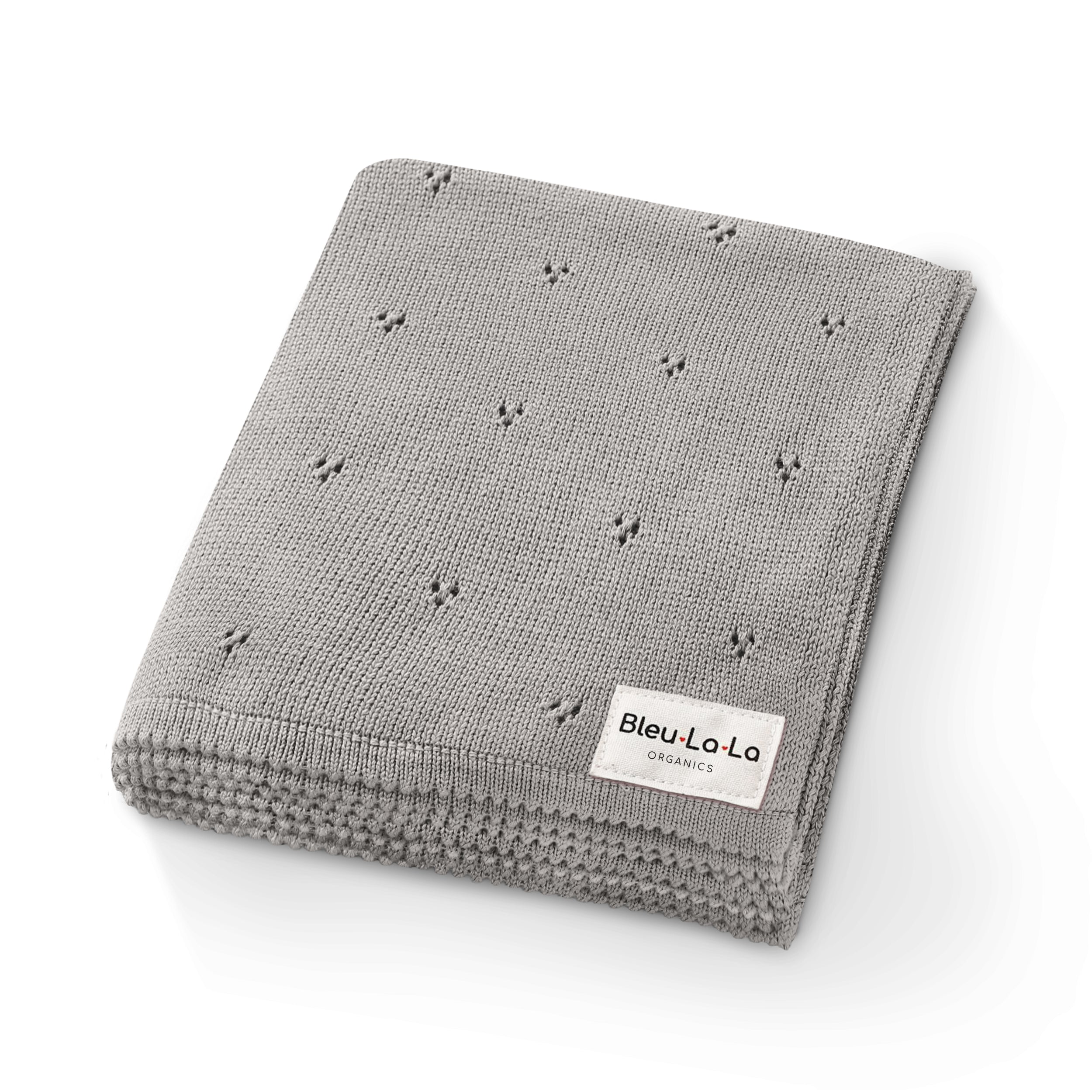 Organic Pointelle Knit Swaddle Blanket by Bleu La La