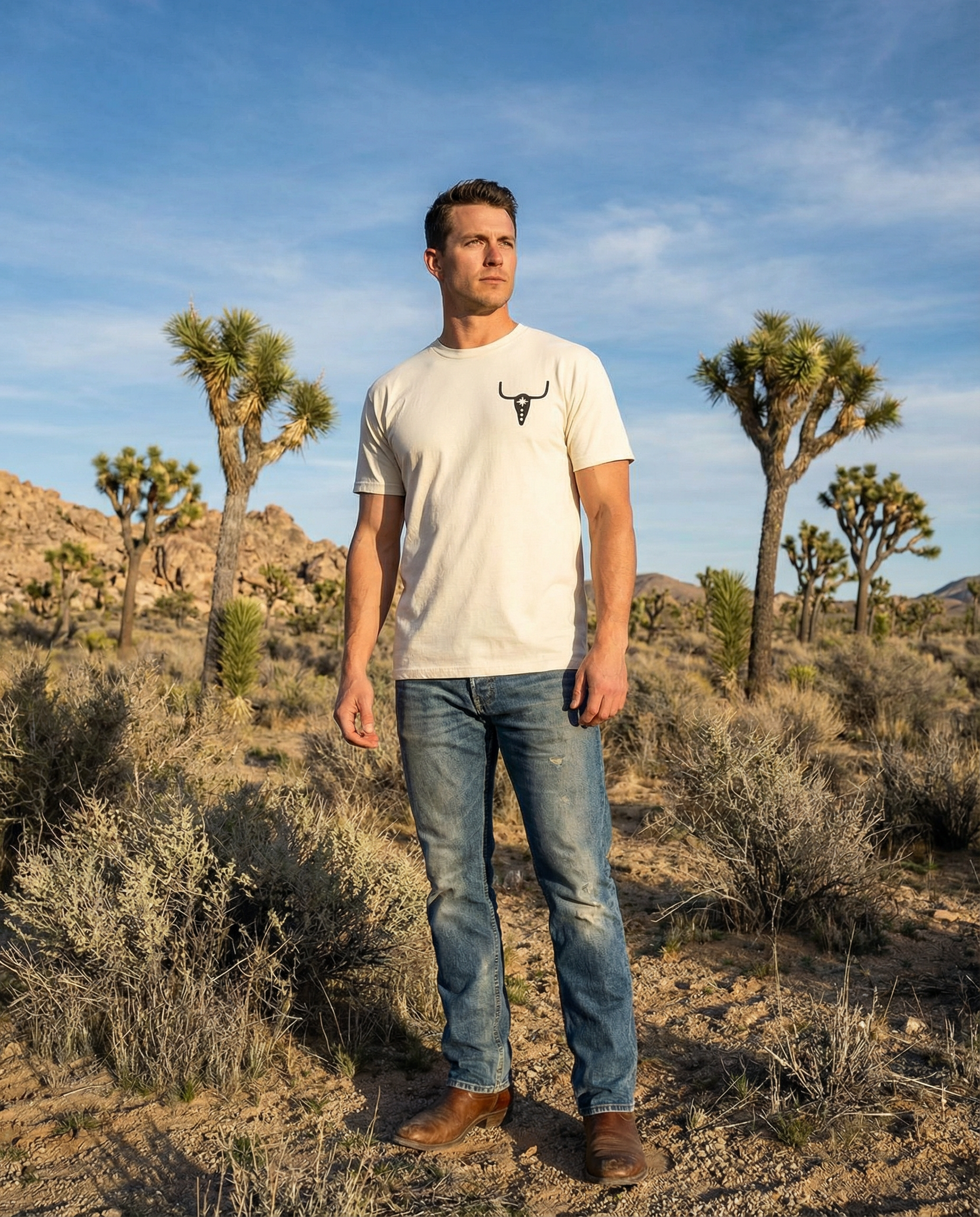 GTR Bull Icon Unisex Garment Dyed Tee in Bone