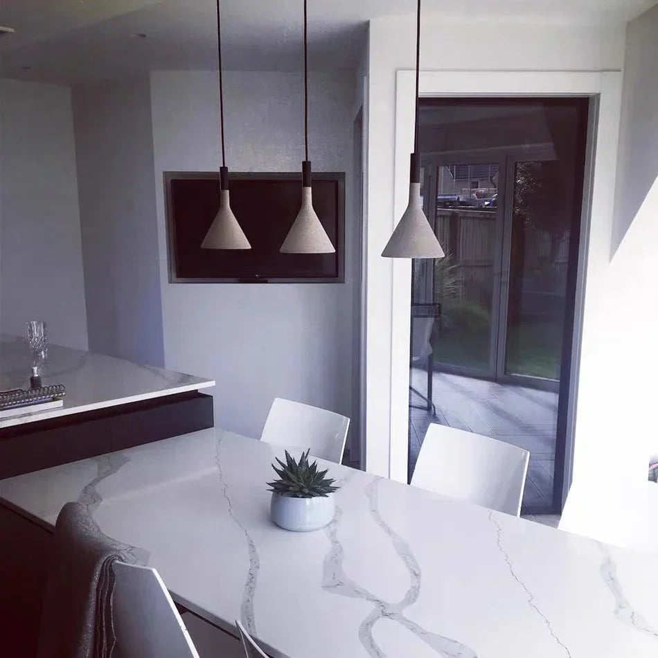 Concrete Pendant Lights - Nordic Modern LED Illumination for Restaurants, Bars, and More