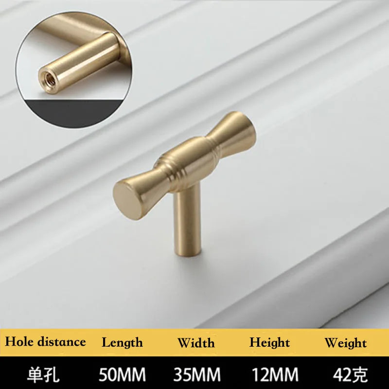 Solid Brass Kitchen Cabinet Handles – Modern Bar Pulls for Drawers and Wardrobes
