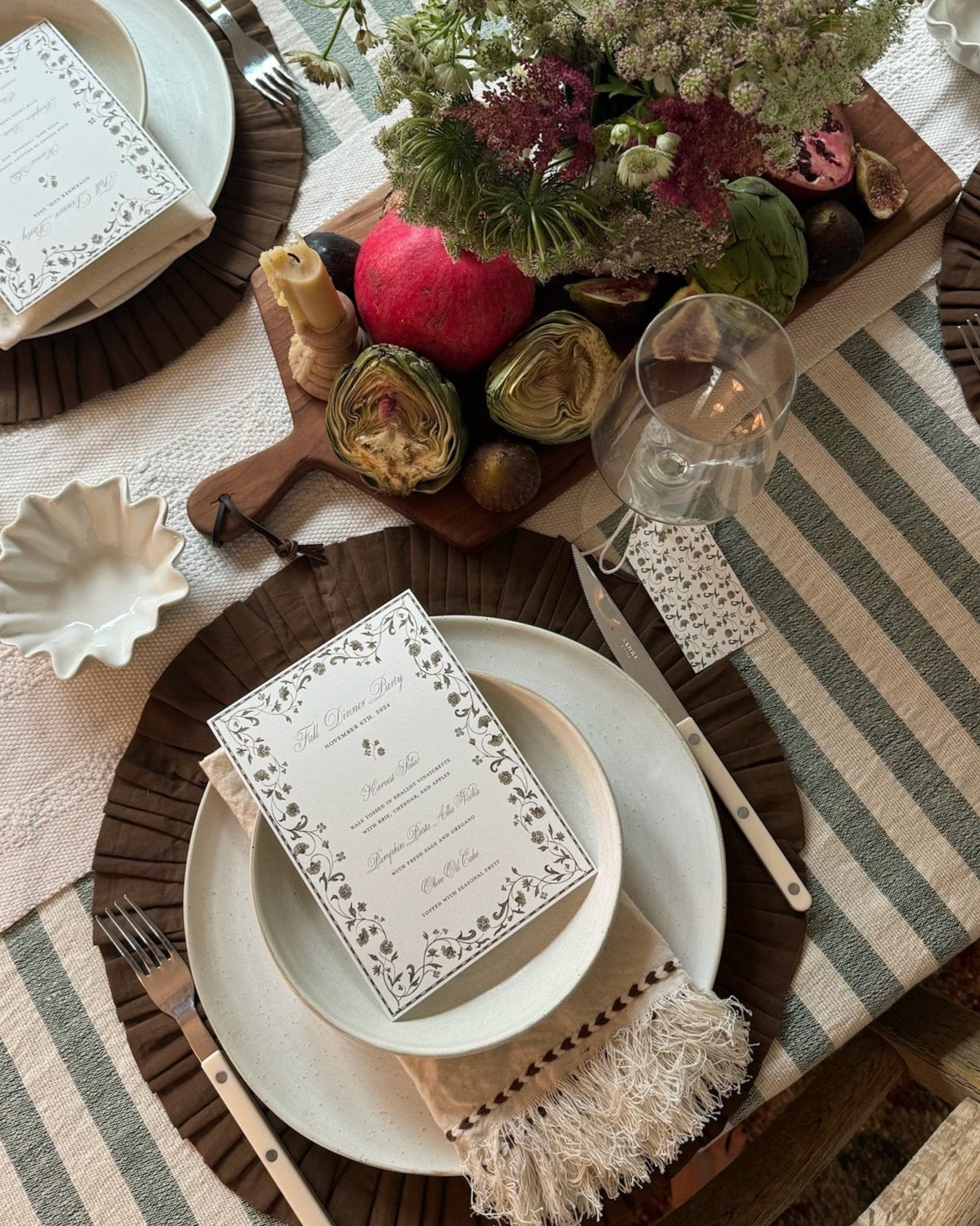 Chocolate Braid Detail Napkin | Set of 2