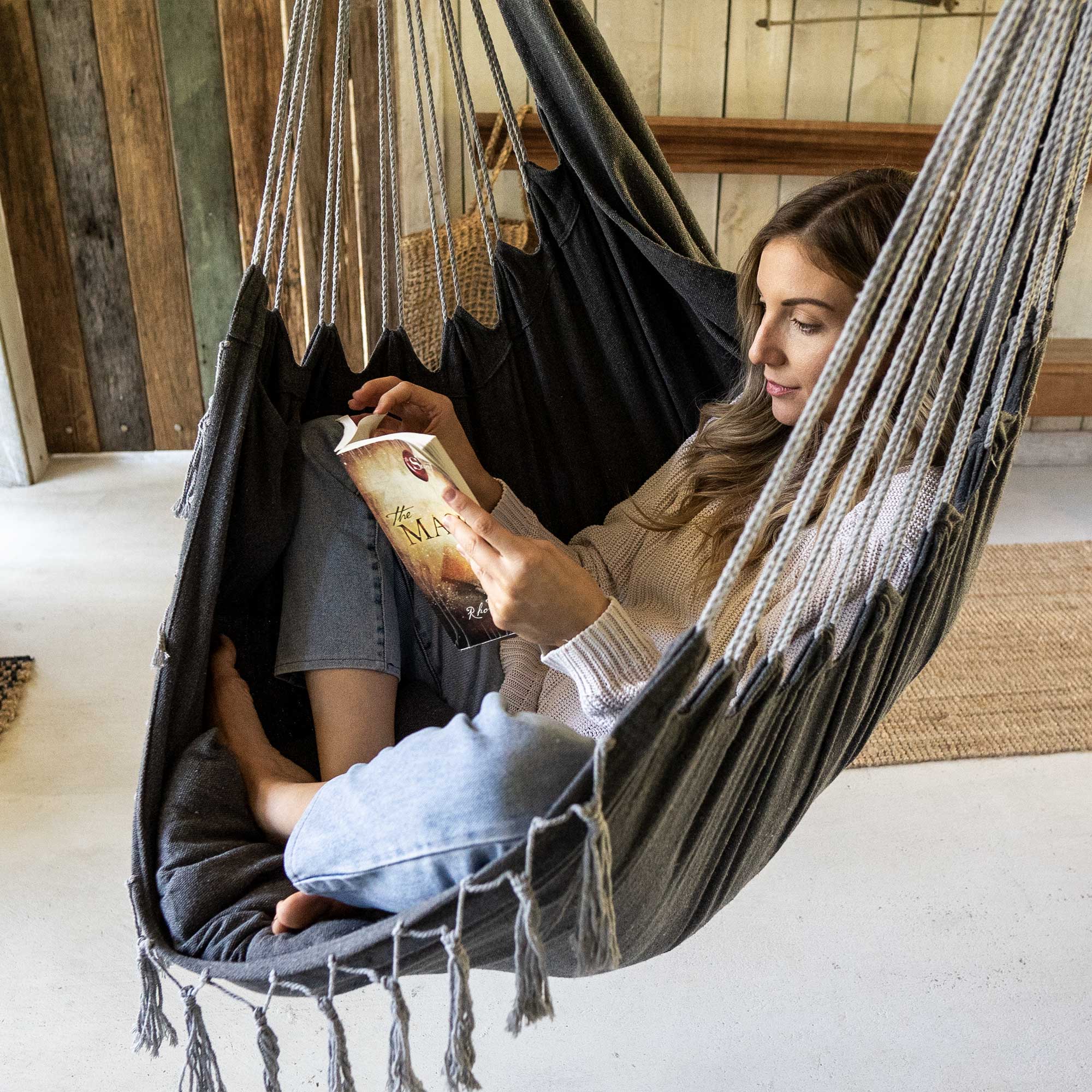 Hanging Hammock Chair (Grey) by Komorebi