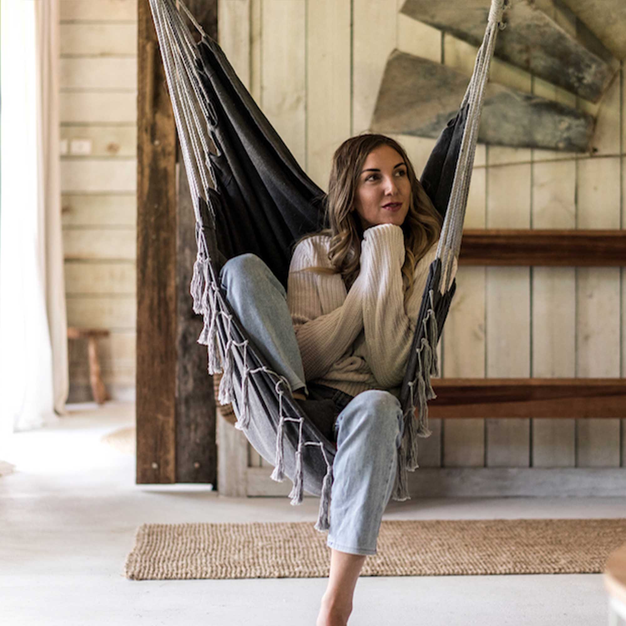 Hanging Hammock Chair (Grey) by Komorebi