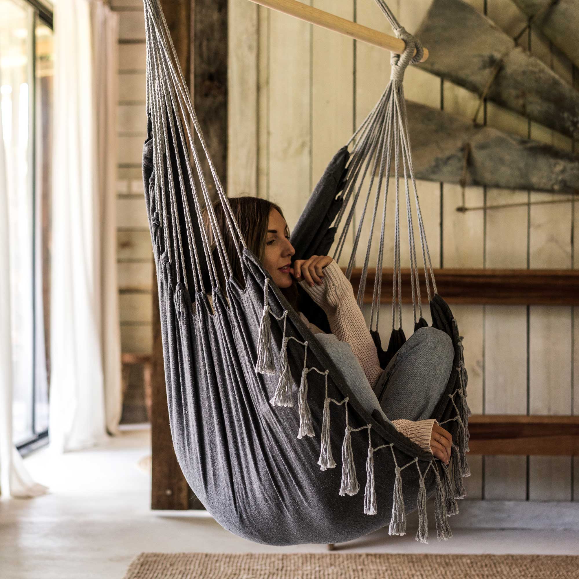 Hanging Hammock Chair (Grey) by Komorebi