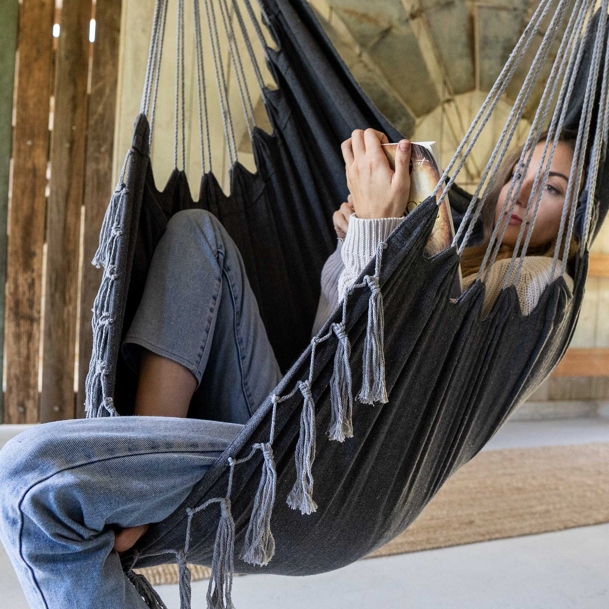 Hanging Hammock Chair (Grey) by Komorebi