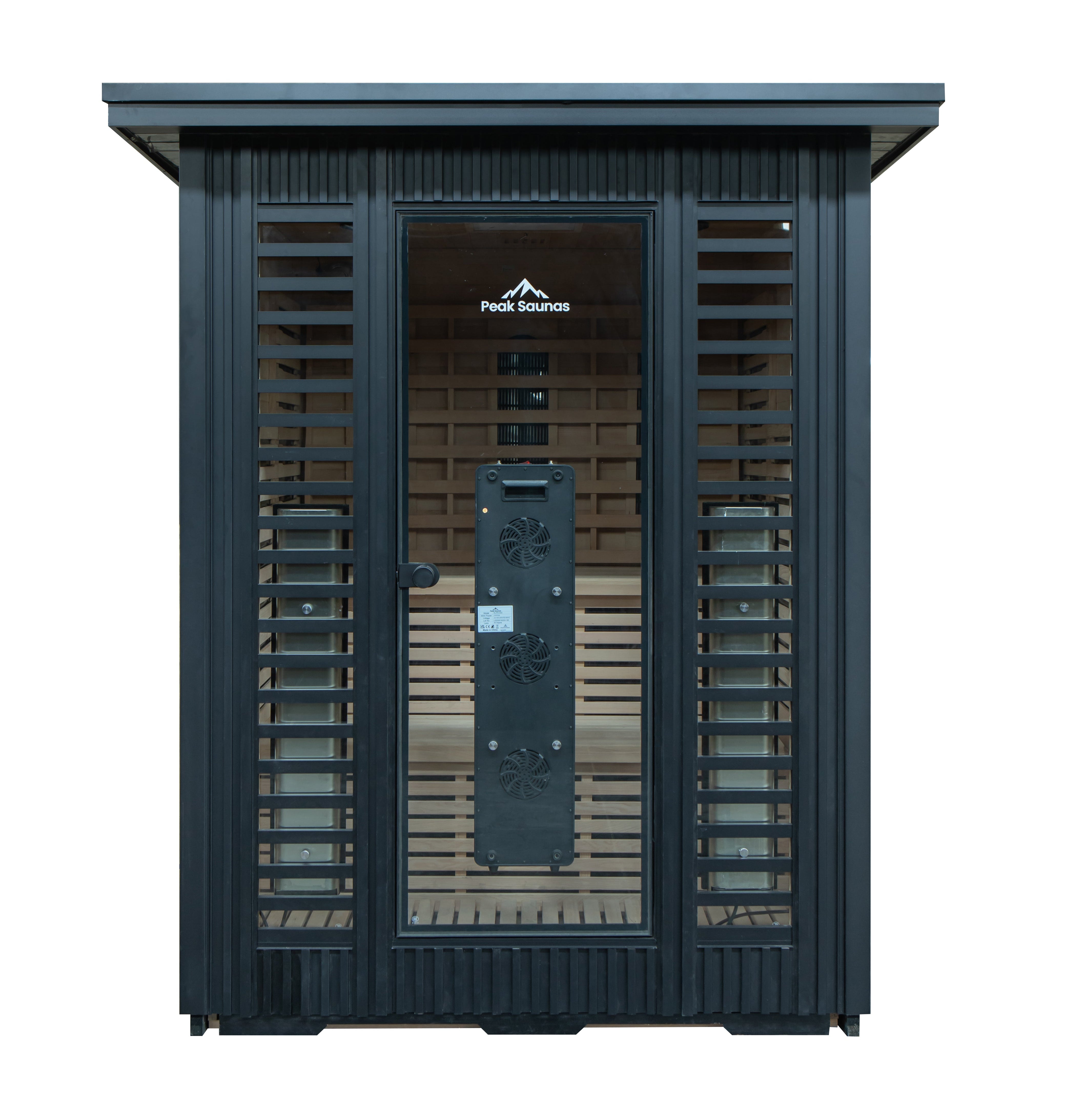 Peak Saunas Kilimanjaro 5-Person Outdoor Full Spectrum Infrared Sauna with Built-In XL Medical-Grade Red Light Therapy and Smart WiFi App Control