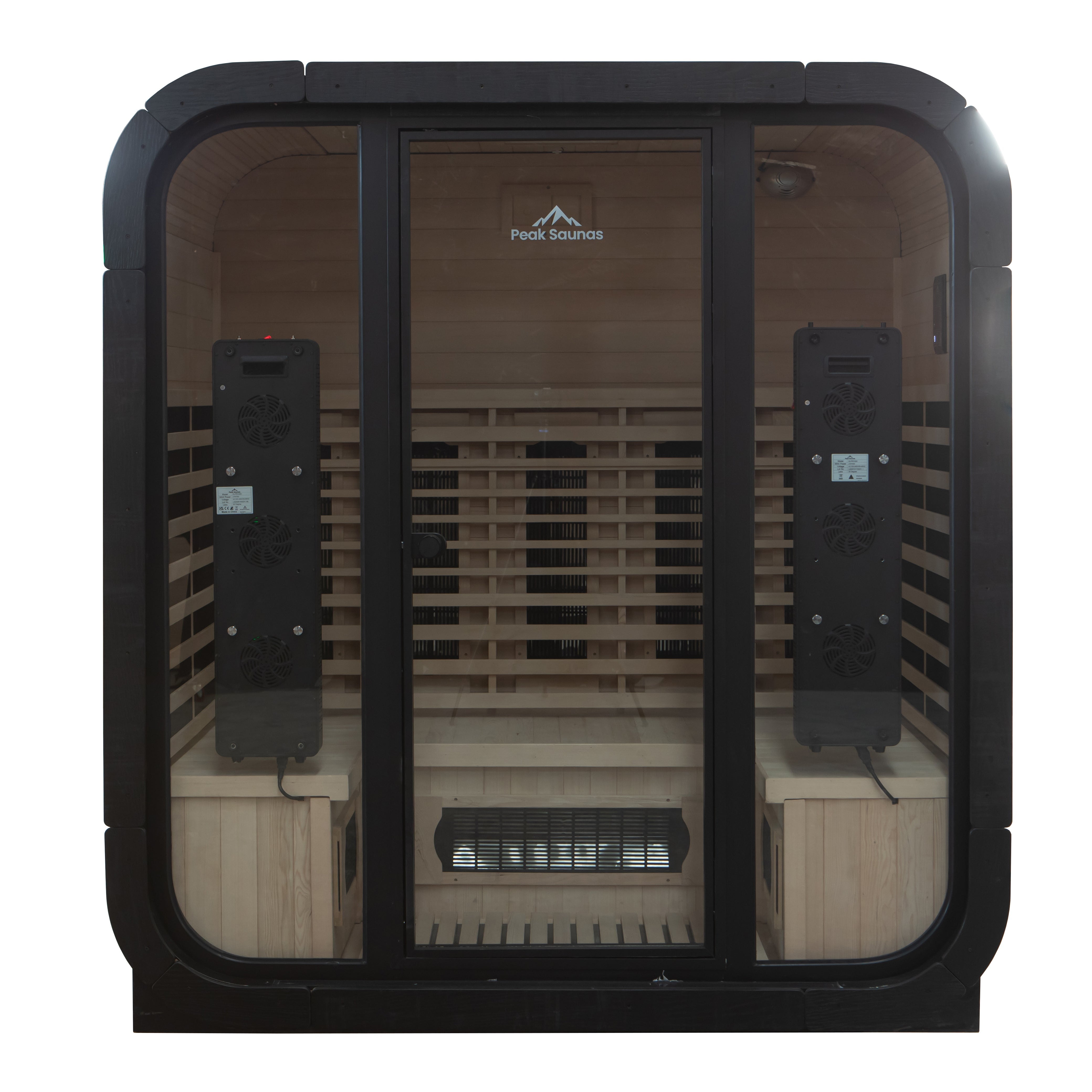 Peak Saunas El Capitan 4-Person Outdoor Full Spectrum Infrared Sauna with Built-In XL Medical-Grade Red Light Therapy and Smart WiFi App Control
