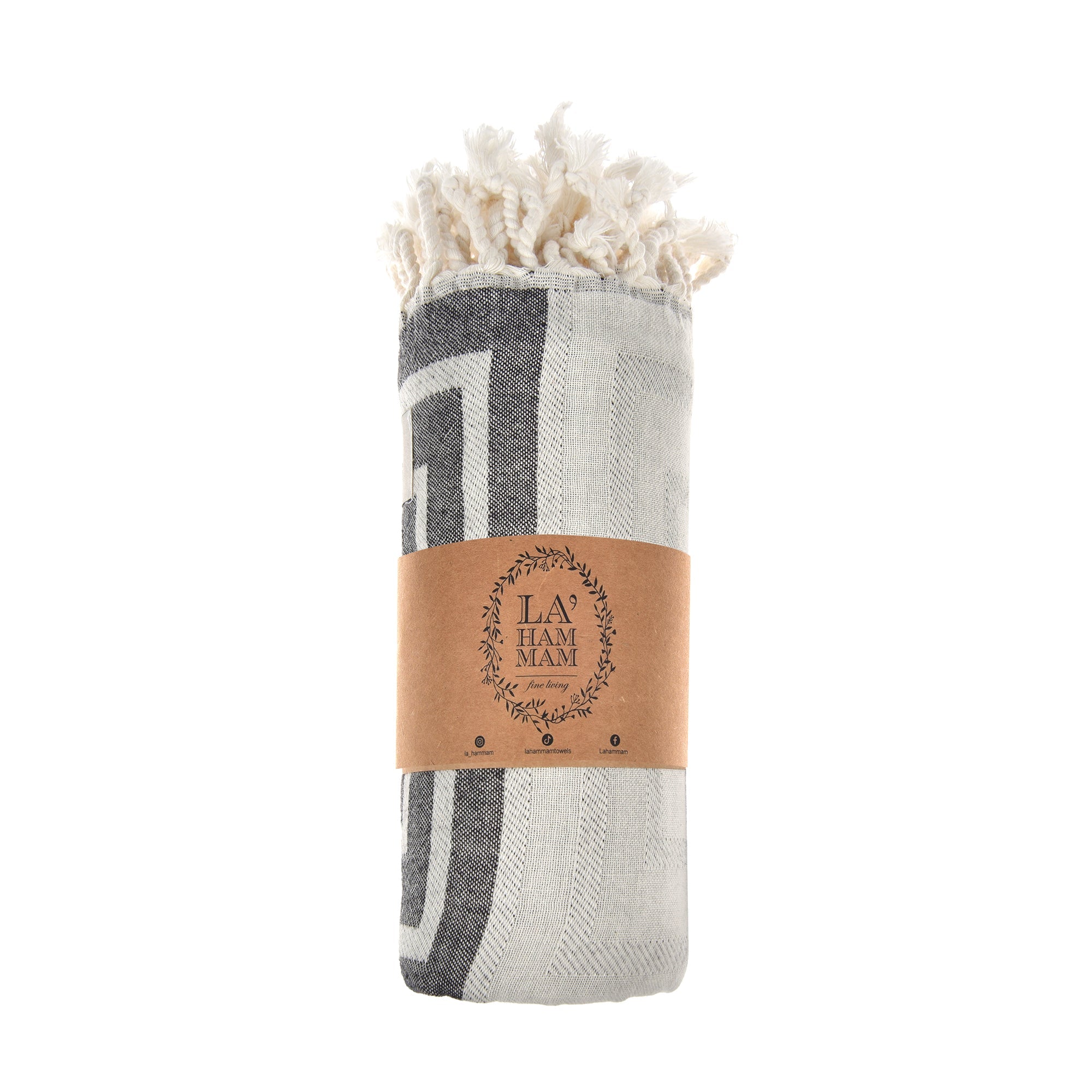 Exclusive Symmetry Peshtemal Pure Cotton Throw Blanket by La'Hammam