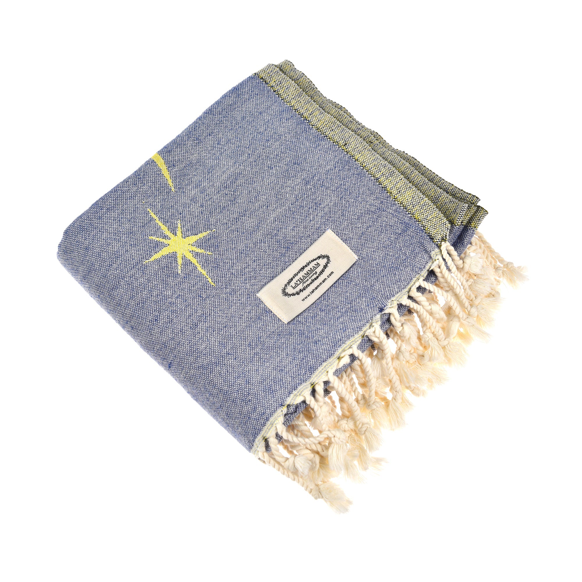 Exclusive Blue Universe Peshtemal Pure Cotton Beach Towel by La'Hammam